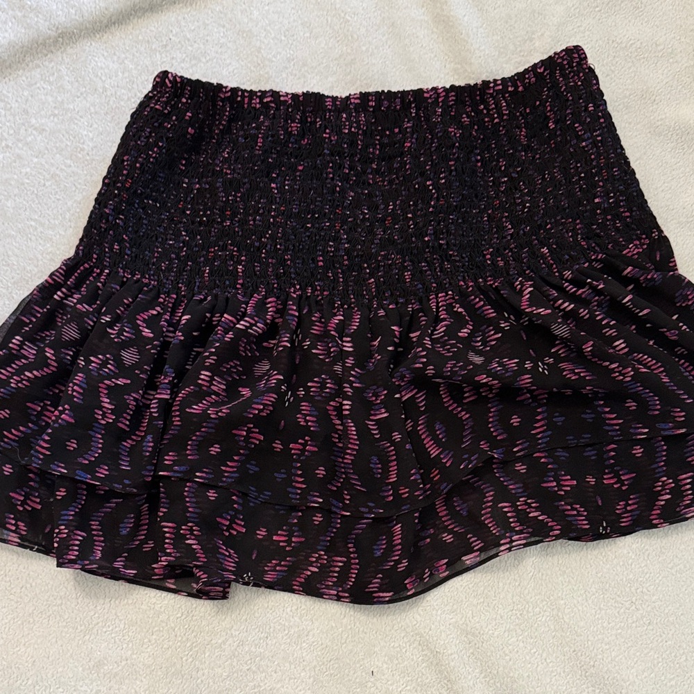 Bebe Black and Pink Mini Skirt